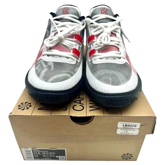 Nike Kyrie 8 DJ6017 100 White University Red Black SZ 11.5 mens Basketball Shoes